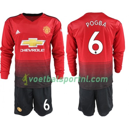 Manchester United POGBA 6 Kind Thuis Tenue 2018-19 L/S Manchester United POGBA 6 Kind Thuis Tenue 2018-19 L/S